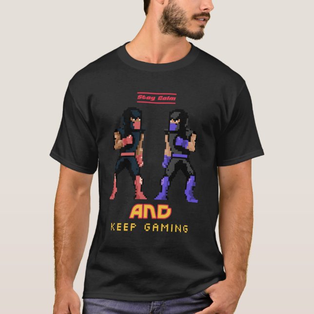 Stay Calm & Keep Gaming  T-Shirt (Front)