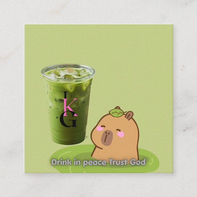  Stay Calm Like a Capybara Calling Card (Front)