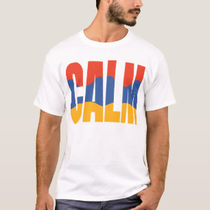 Stay Calm Minimalist Typography Sticker T-Shirt