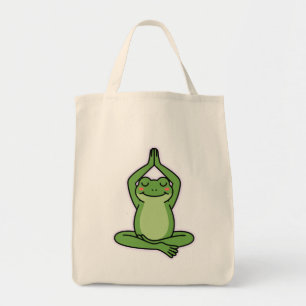 Stay Calm, Stay Froggy – Cute Zen Meditation Frog Tote Bag