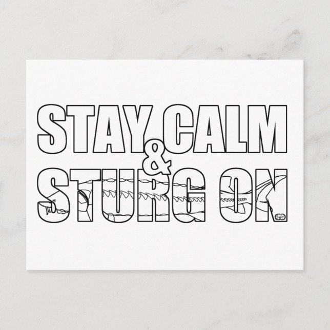 Stay Calm & Sturg On -Lake Sturg - acigifts@yahoo Postcard (Front)