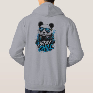 Stay Chill Panda Bear Graphic Hoodie