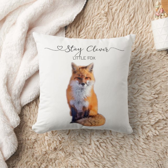 Stay Clever Little Fox Cushion (Blanket)
