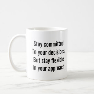 "Stay committed to your decisions..." Tony Robbins Coffee Mug