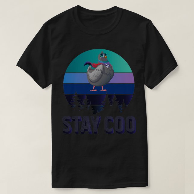 Stay Coo Vintage Pigeon 18 T-Shirt (Design Front)