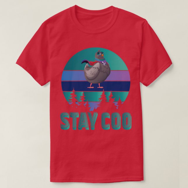Stay Coo Vintage Pigeon 68 T-Shirt (Design Front)