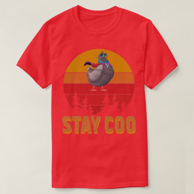 Stay Coo Vintage Pigeon 75 T-Shirt (Design Front)