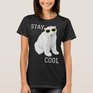 Stay Cool Cute Baby Polar Bear Cub With Sunglasses T-Shirt