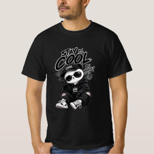 Stay Cool Cute Panda Graphic T-Shirt