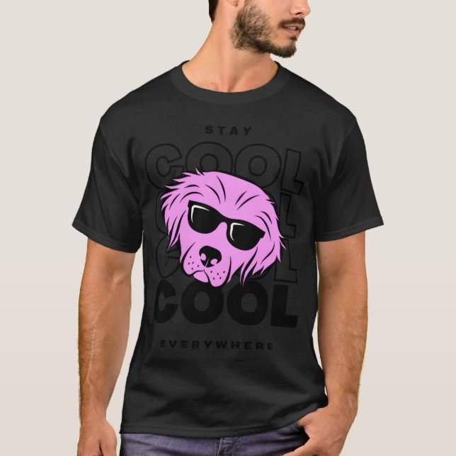 stay cool dog girl T-Shirt (Front)