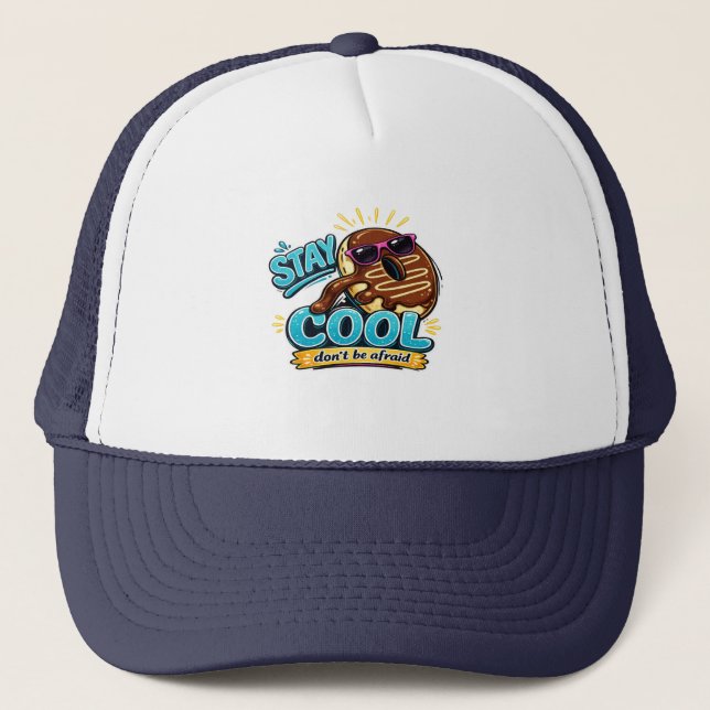 Stay Cool Doughnut Funny caps design  (Front)