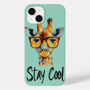 Stay Cool - Giraffe with Sunglasses Illustration Case-Mate iPhone 14 Case