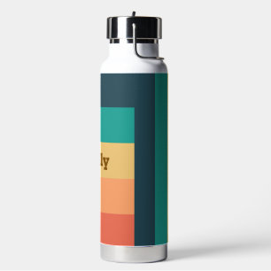 Stay Cool in Style – Retro Striped  Water Bottle