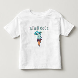 Stay Cool Kawaii Funny Ice Cream Toddler T-Shirt