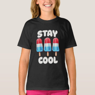 Stay Cool Retro Popsicle Summer 4th of July Ice T-Shirt