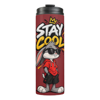 Stay Cool Street Style Rabbit Graphic – Funny Urba Thermal Tumbler