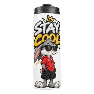 Stay Cool Street Style Rabbit Graphic – Funny Urba Thermal Tumbler