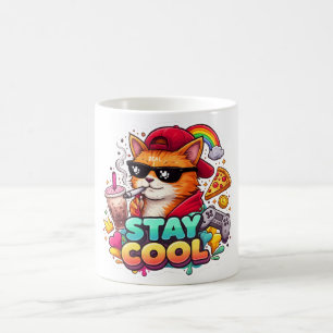 Stay Cool Vibes – Chill Cat Streetwear  Coffee Mug