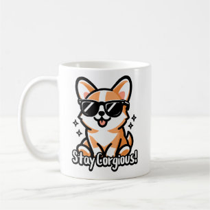 Stay Corgious! Cute Cogri Dog Pun Coffee Mug