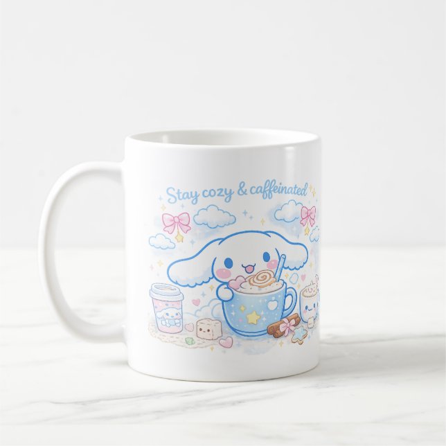 ☁️ Stay Cosy & Caffeinated ✨ | Cute Cinnamoroll Co Coffee Mug (Left)