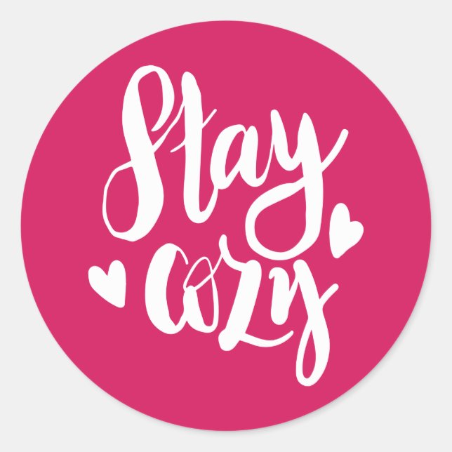 Stay Cosy Classic Round Sticker (Front)