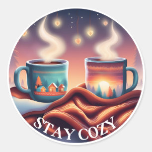 Stay Cosy Classic Round Sticker