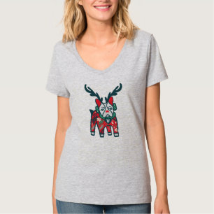 Stay Cosy   French Bulldog Reindeer Christmas T-Shirt