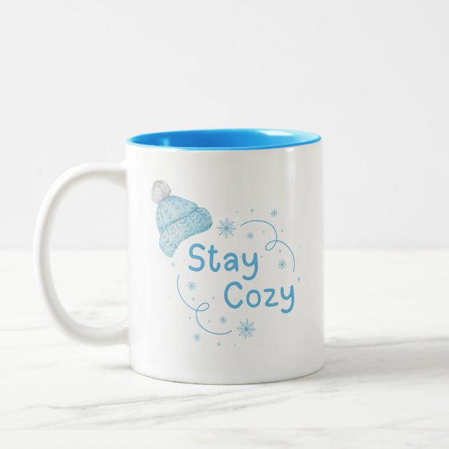 Stay cosy "winter"  Two-Tone coffee mug (Left)