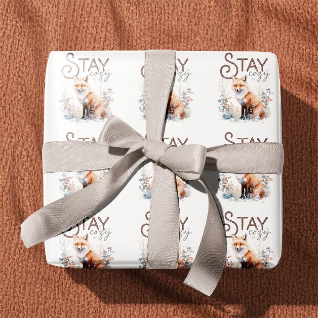 Stay Cosy Woodland Fox Christmas Wrapping Paper (Creator Uploaded)