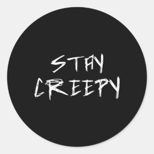 Stay Creepy Emo Goth Halloween Funny Classic Round Sticker