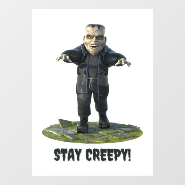 Stay Creepy! Frankenstein's Monster Window Cling (Sheet)