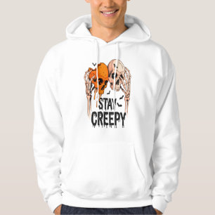 Stay Creepy PNG, Retro Skull Halloween Hoodie