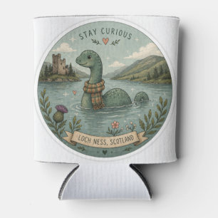 Stay Curious Cosy Cryptid Nessie Loch Ness Monster Can Cooler