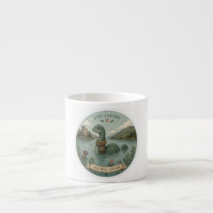 Stay Curious Cosy Cryptid Nessie Loch Ness Monster Espresso Cup