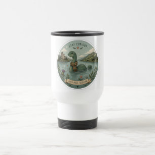 Stay Curious Cosy Cryptid Nessie Loch Ness Monster Travel Mug