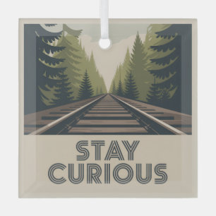 Stay Curious Glass Tree Decoration
