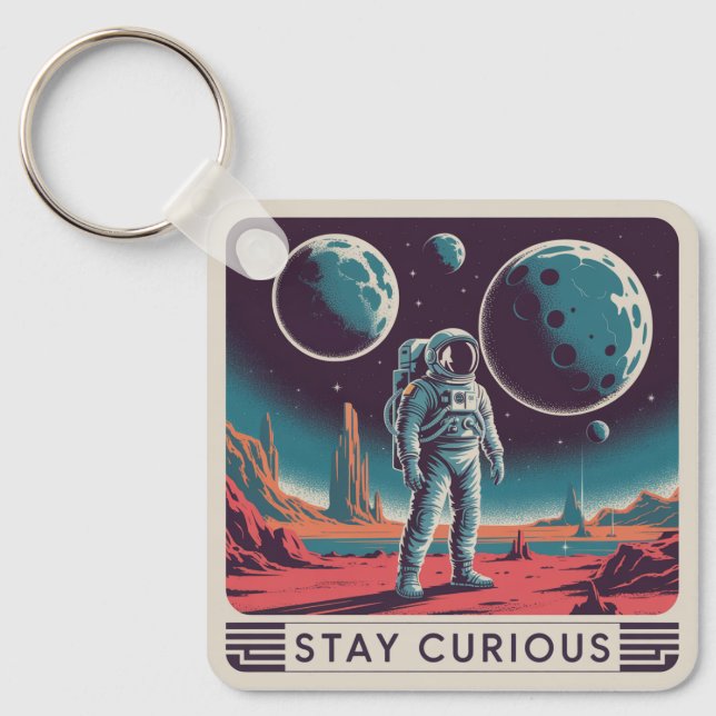 Stay Curious Key Ring (Front)