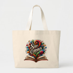 Stay Curious Large Tote Bag
