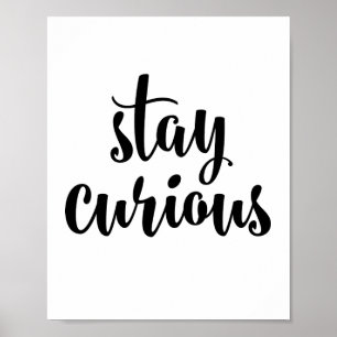Stay curious poster