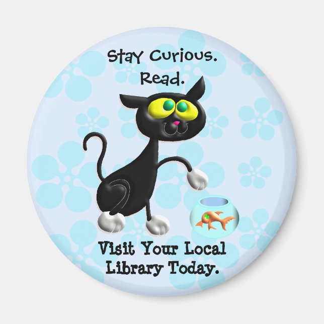 Stay Curious.  Read. Magnet (Front)