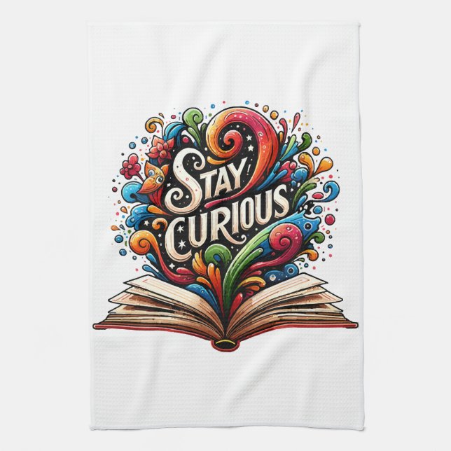 Stay Curious Tea Towel (Vertical)