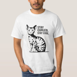 Stay Curled, Stay Cool American Curl cat T-Shirt