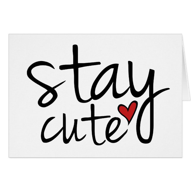 Stay Cute Card (Front Horizontal)