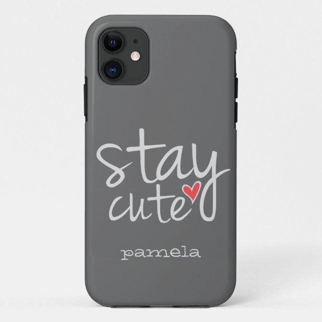 Stay Cute iPhone 5 Barely There Case, Grey Case-Mate iPhone Case (Back)