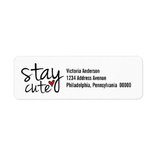 Stay Cute Return Address Labels