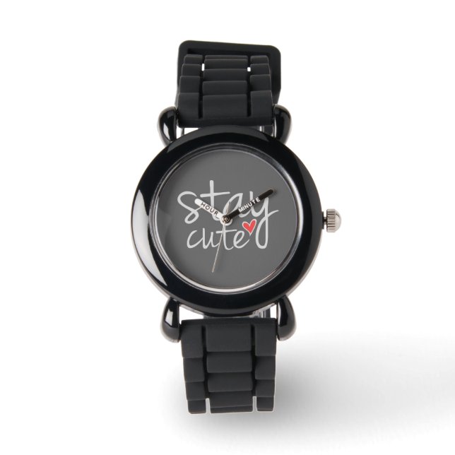 Stay Cute Watch, Grey Watch (Front)