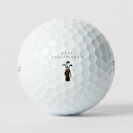 'Stay Disciplined' Mindset Motivational Gift Golf Balls
