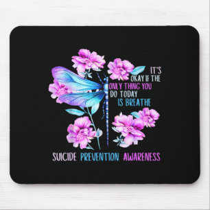 Stay dragonfly semicolon prevention awareness mouse mat