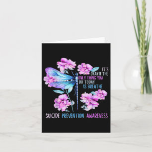 Stay Dragonfly Semicolon Suicide Prevention Awaren Card