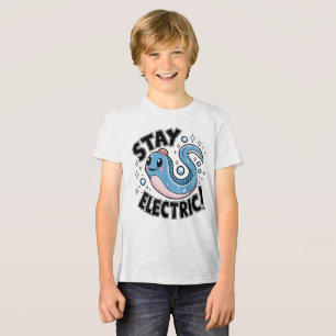 Stay Electric Cute Electric Eel Design Tri-Blend Shirt